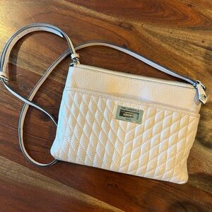 Blush pink Karl Lagerfeld Paris Quilted leather purse